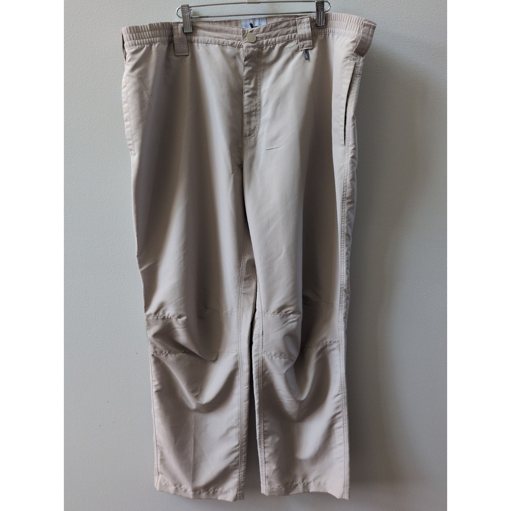 Field & Stream Mens Pants Size XL Beige Elastic Waist Quick Dry Hiking Fishing